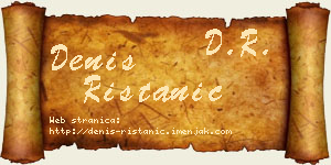 Denis Ristanić vizit kartica